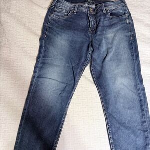 Silver Avery crop ankle jeans size 14 33”waist  24”length